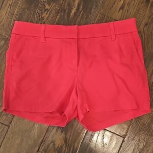 J. Crew Vibrant Red High Waist Shorts